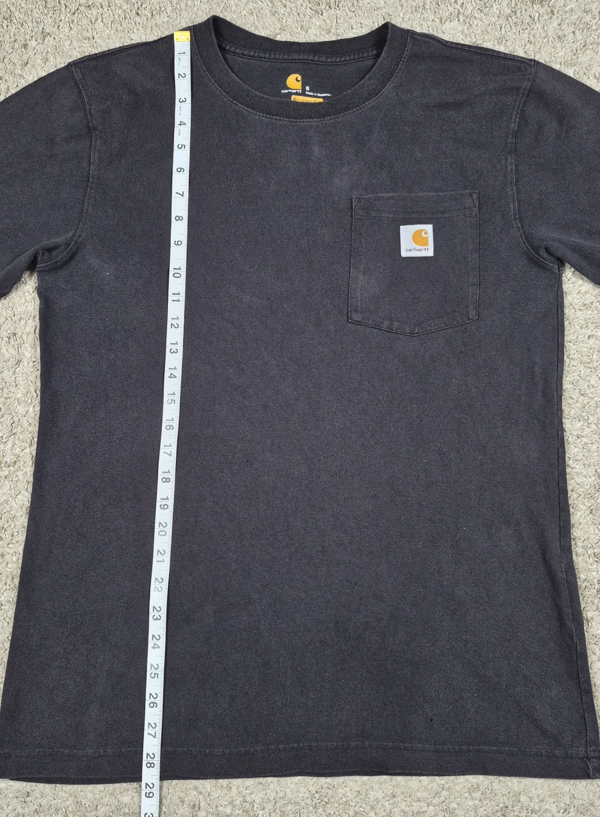 Lot Of 2 Carhartt Relaxed Fit Mens Pocket Tshirts Small Gray Black Short Sleeve