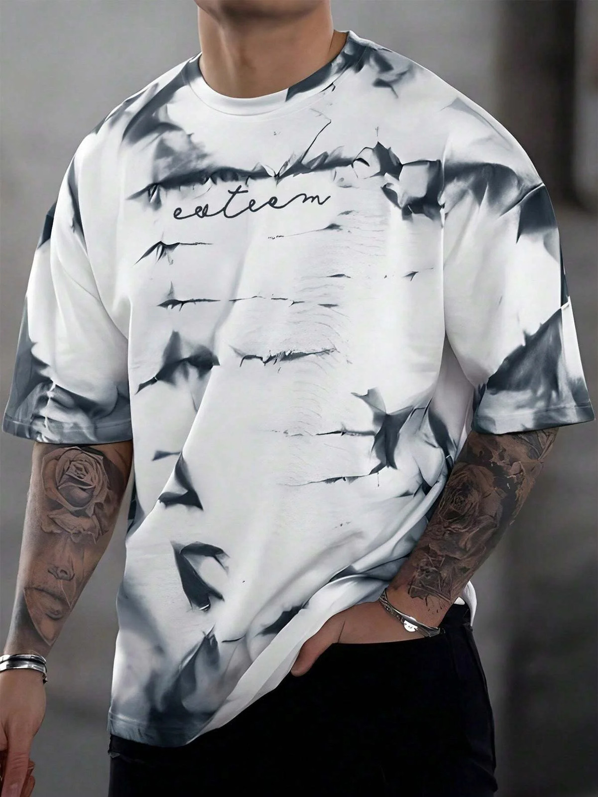 3d printing summer new men’s casual simple short-sleeved T-shirt polyester fiber