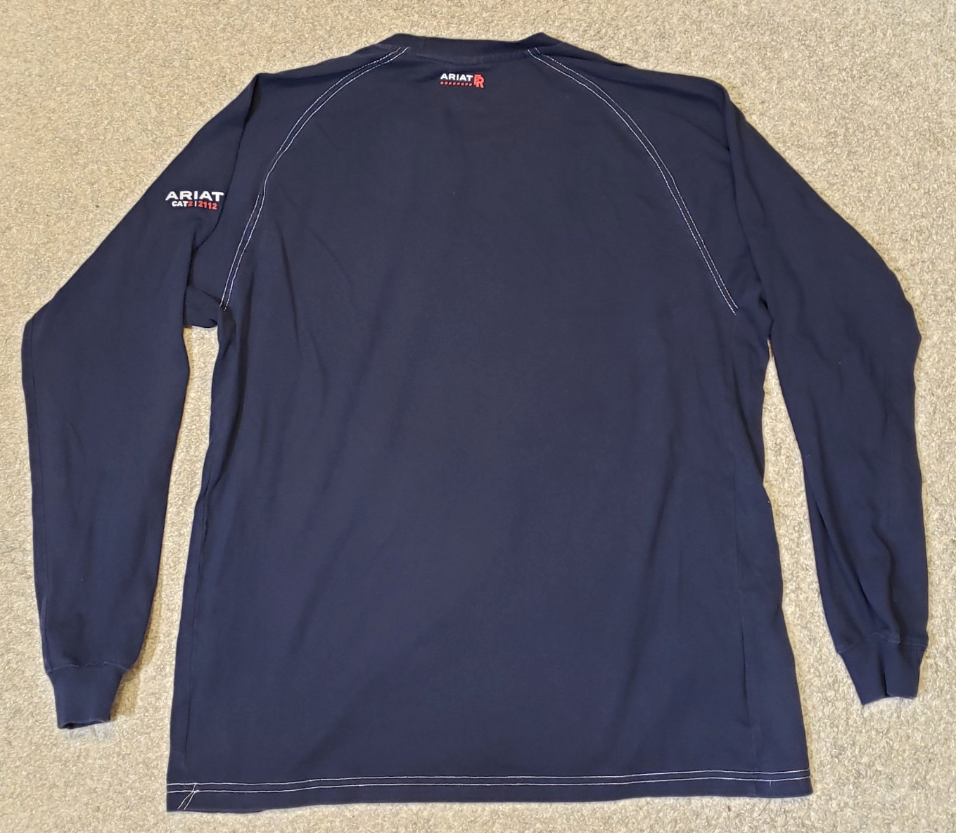 Ariat FR Work Shirt Crewneck Long Sleeve Navy Flame Resistant CAT2 2112 Men XL
