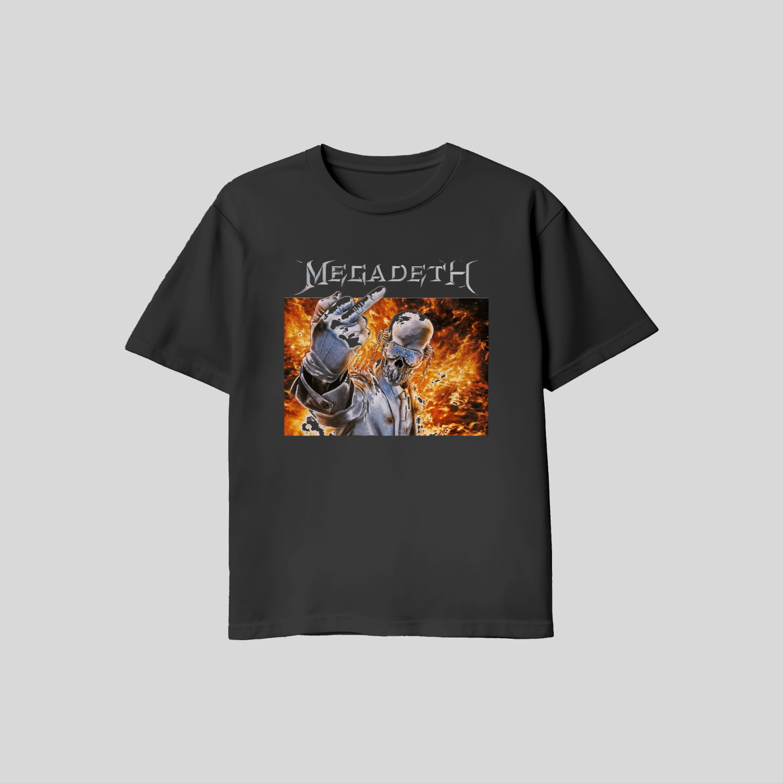Megadeth I Dont Care White Black T Shirt Gildan XL L M Large Medium