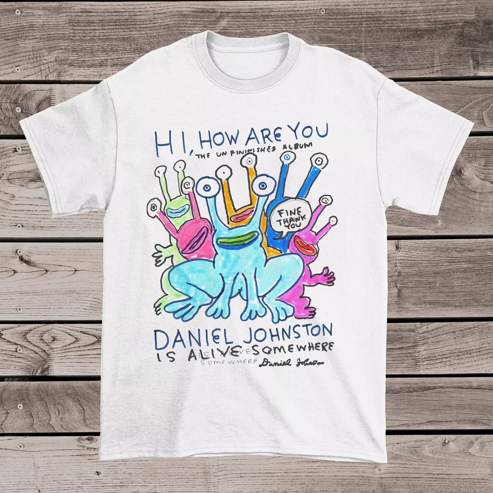 Daniel Johnston hi How Are You T Shirt Full Size S-5XL
