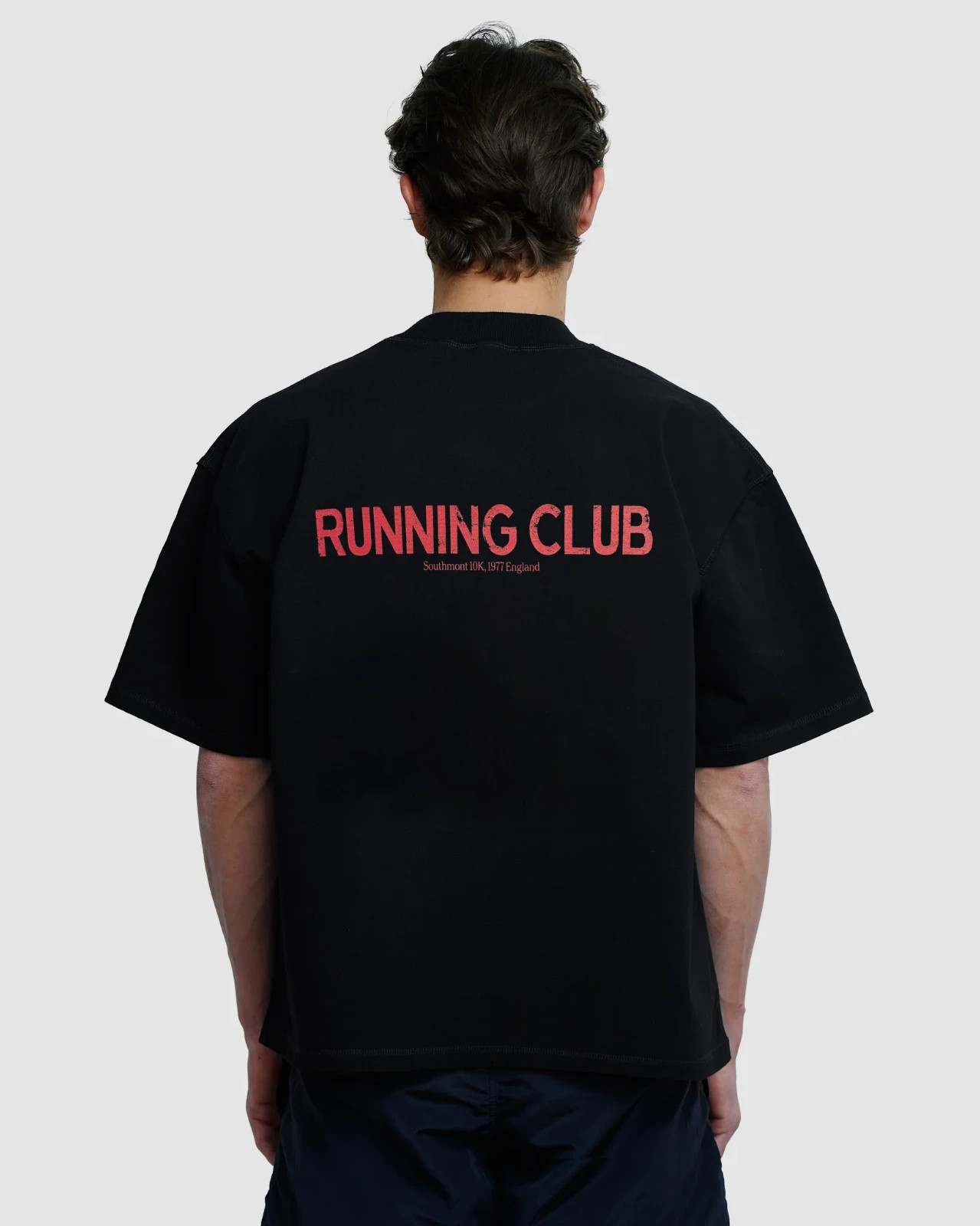 Illicit Bloc Running Club T-Shirt Black Small/Large 300GSM 100% Cotton Boxy Fit