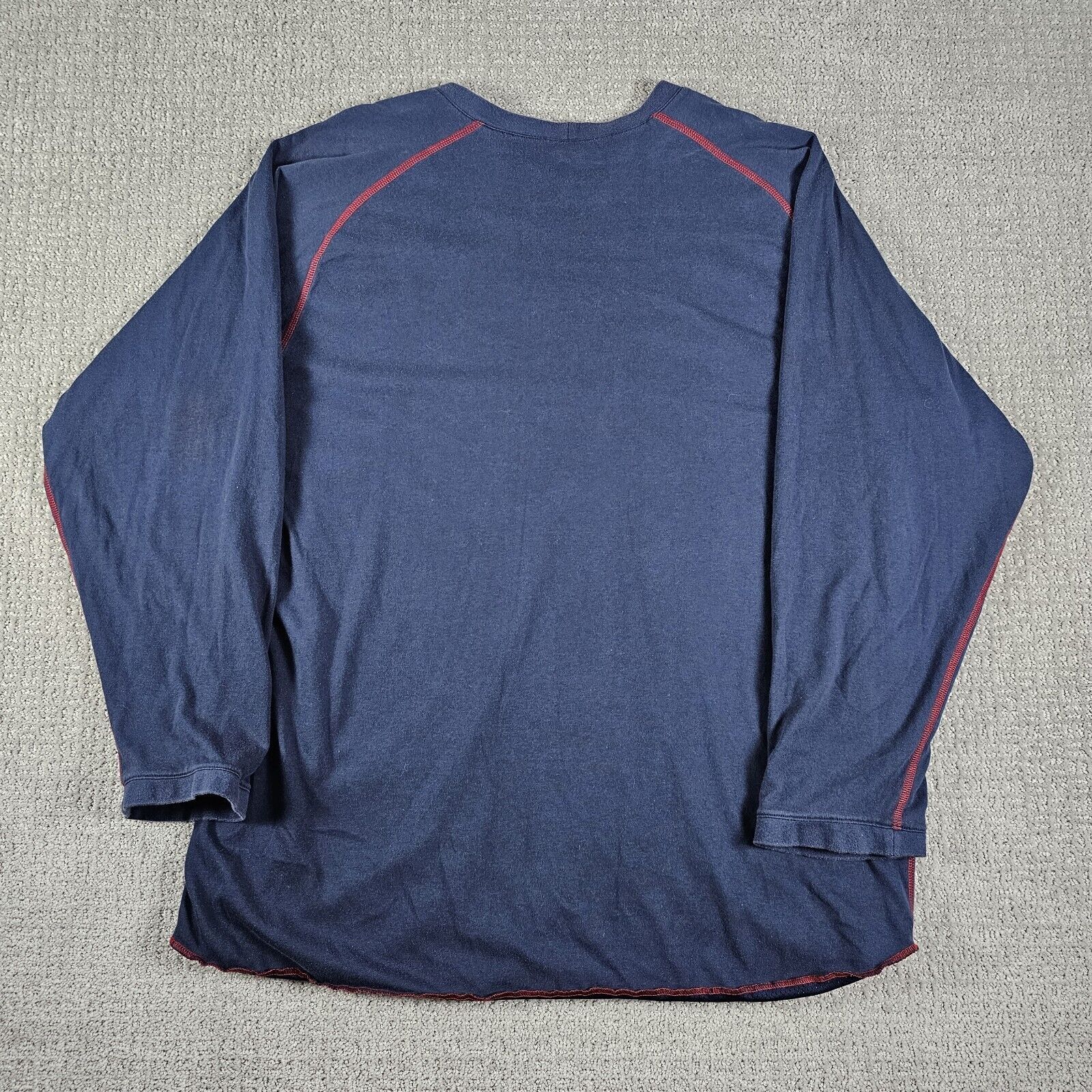 VTG Nike Reversible Long Sleeve Shirt Mens XL Blue Center Swoosh Y2K Spellout
