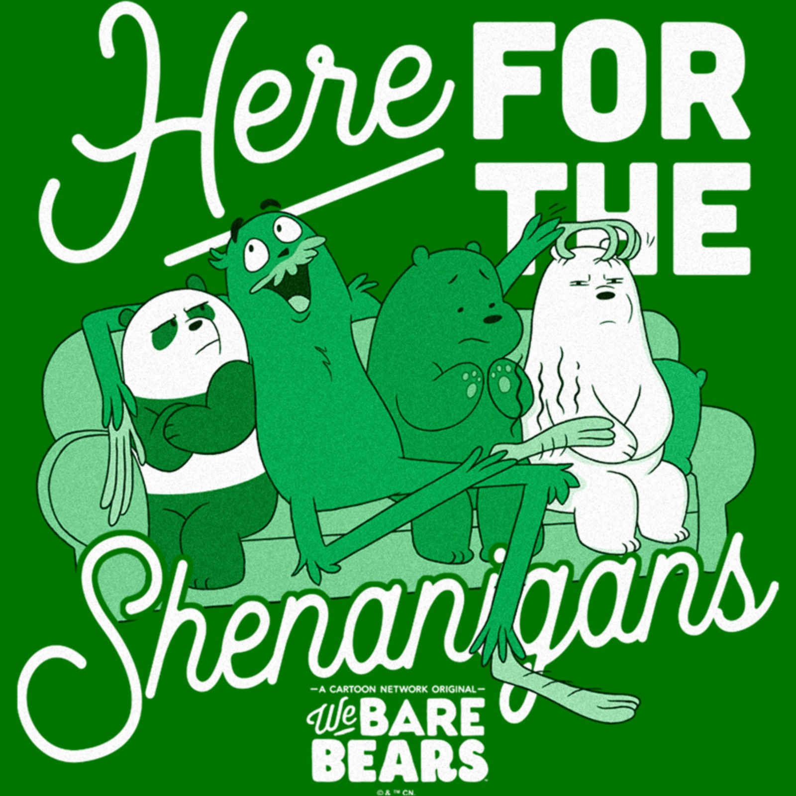 Men’s We Bare Bears Here for Shenanigans T-Shirt