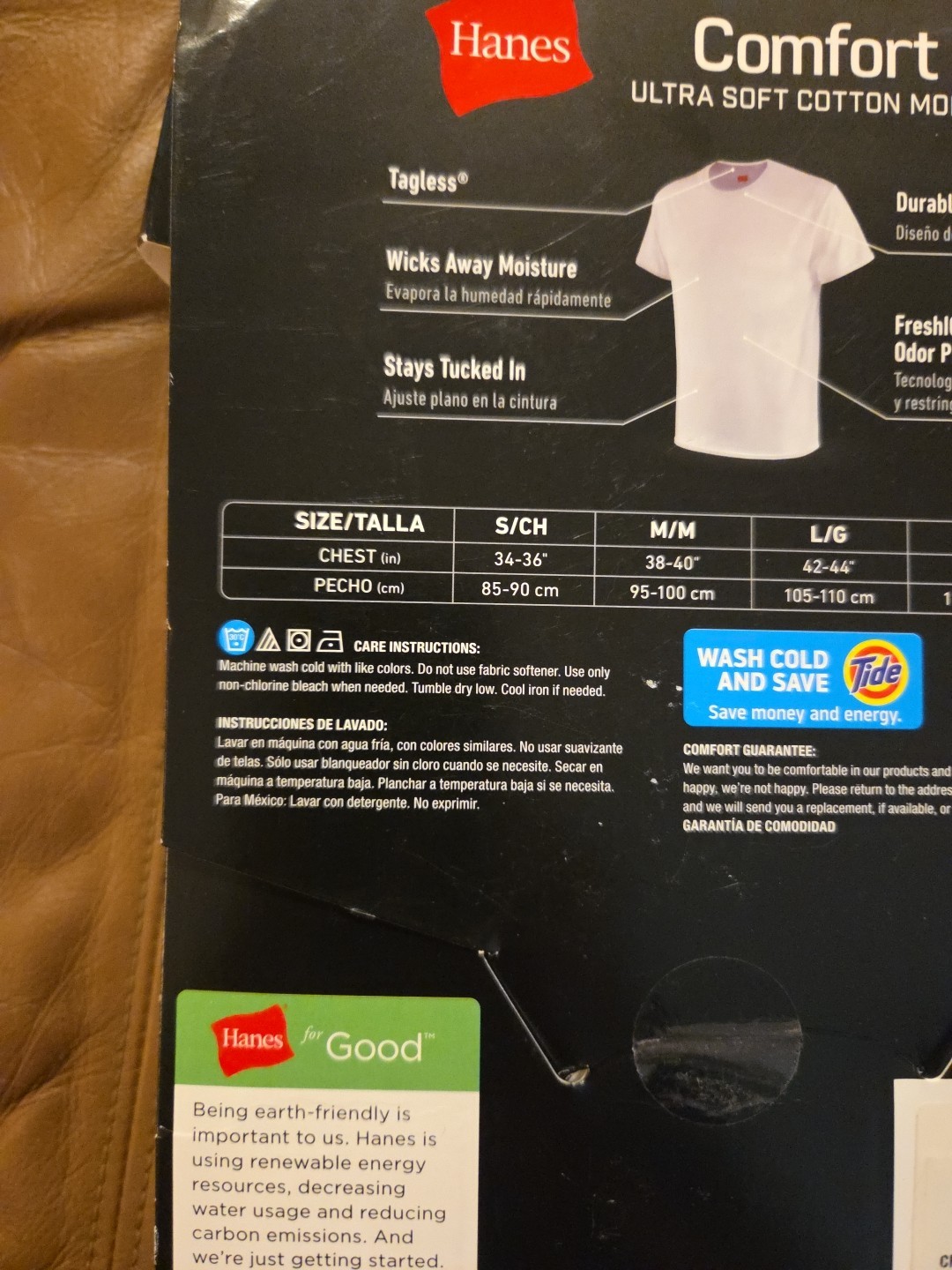 Hanes Men’s 3 Pack Comfort Fit Tagless White T -Shirts Size 2XL 50-52″ New