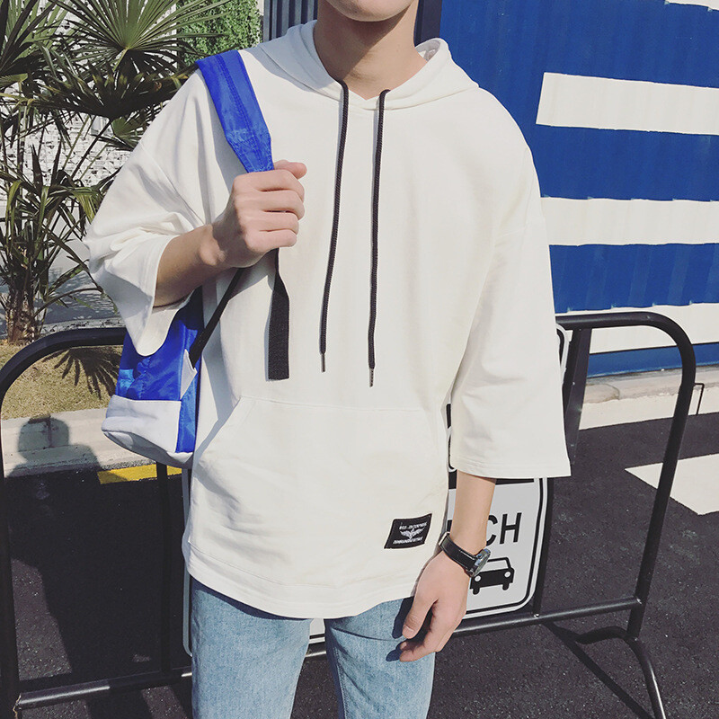 Spring and Summer Men’s Short-sleeved T-shirt Thin Seven-point Sleeve Short Tops