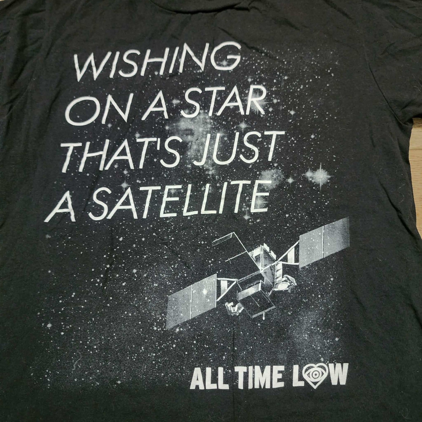 All Time Low Satellite Band Tee Mens Medium Black Rock Emo Pop Punk Shirt