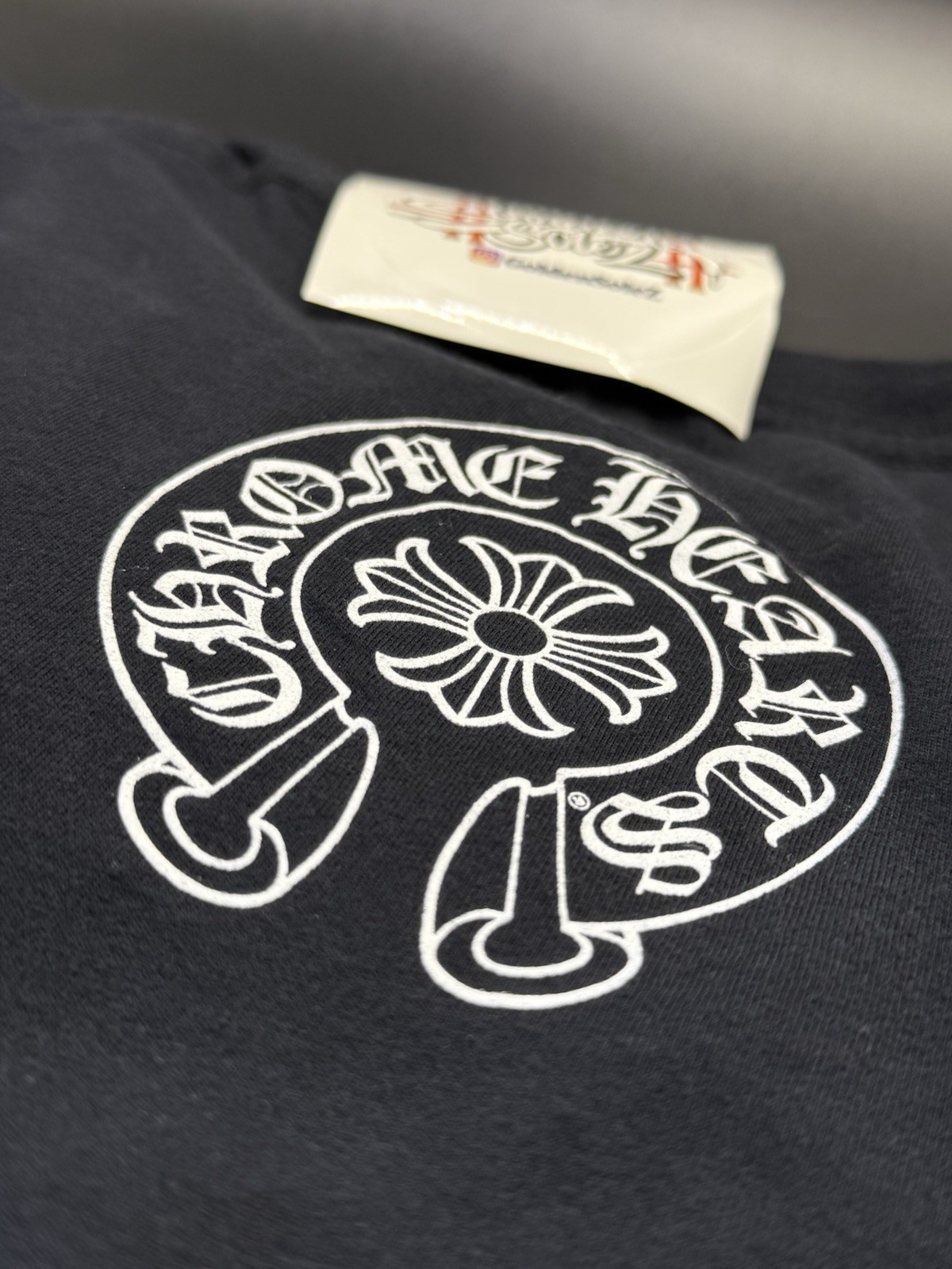 Chrome Hearts Flame Logo Short Sleeve Pocket Tee Shirt M Black Pre-Owned