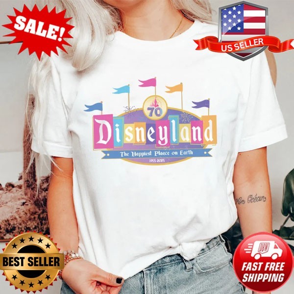 Disneyland 1955 -2025 70th anniversary shirt, Happiest Place On Earth Shirt