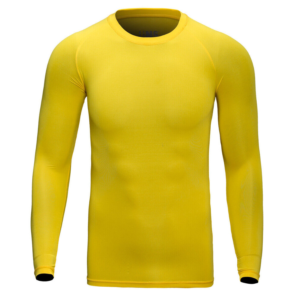 Mens Running Soft Long Sleeve Johns Liner Moisture Wicking T-Shirt Gym Tight Top