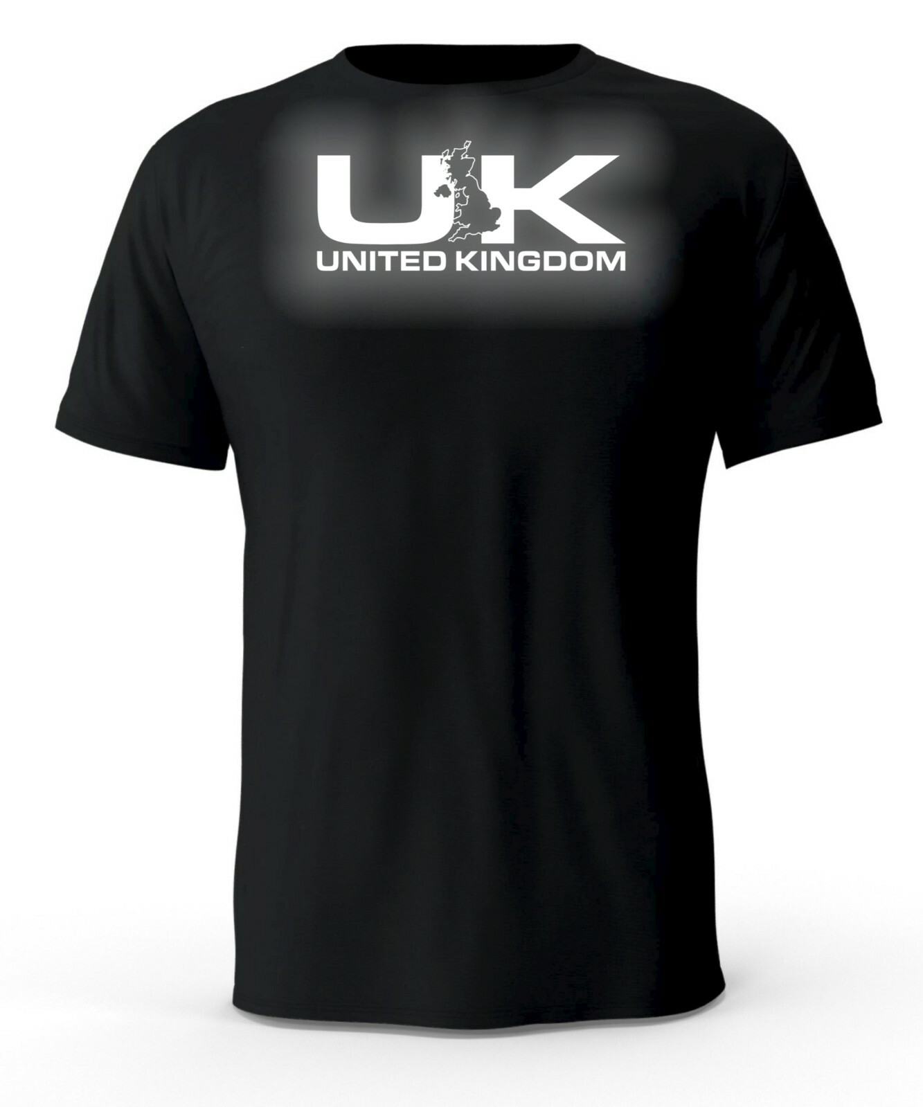 United Kingdom UK Reflective Logo Black T-Shirt