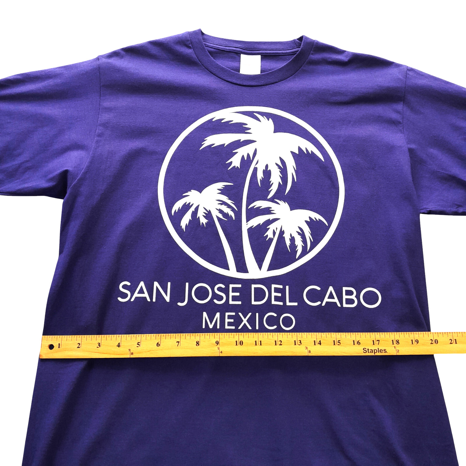 Port&Co. t-shirt Men C42/blue+ white graphic print ”San Jose Del Cabo”/Cotton