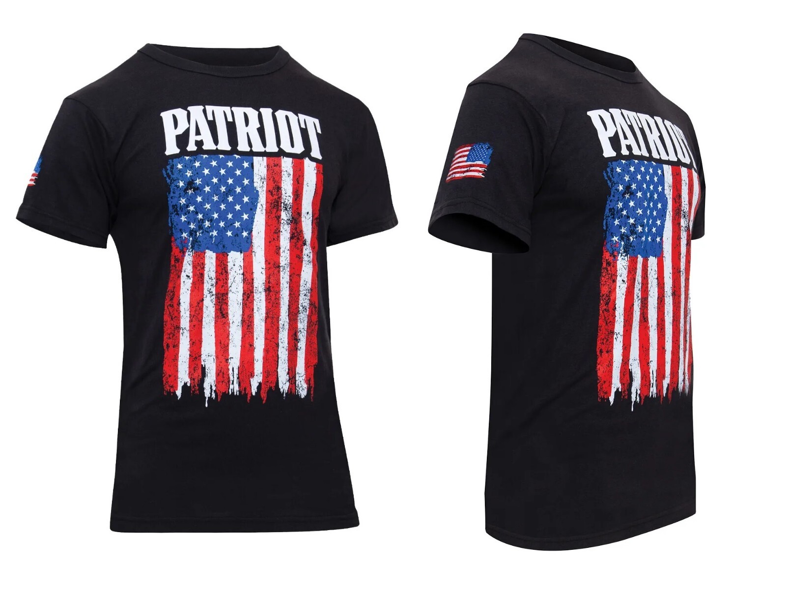 PATRIOT – U.S. FLAG / ROTHCO 60% C / 40% P / S-SLEEVE MILITARY/VET T-SHIRT 2XL