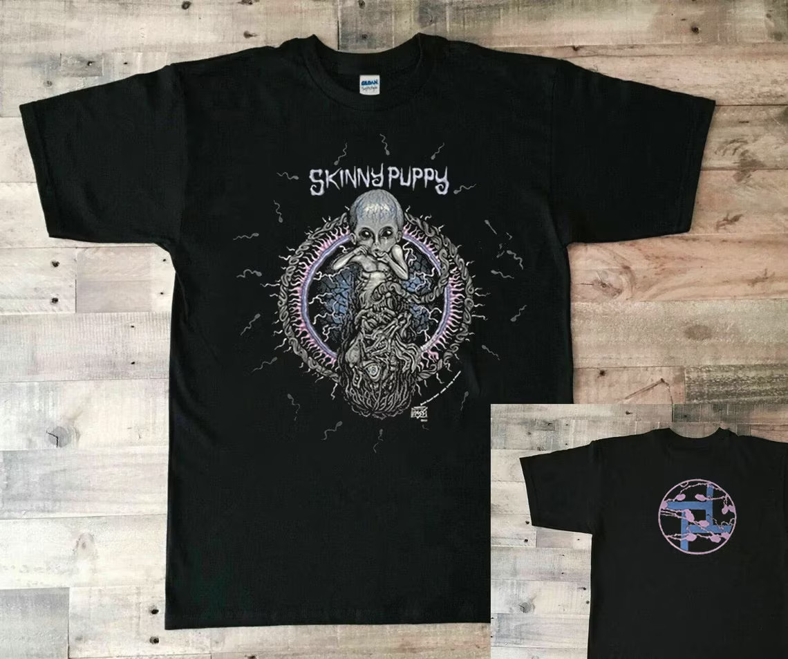 Vintage Skinny Puppy Tweak Baby 1993 Tour T-Shirt, 90s Skinny Puppy Tour Shirt