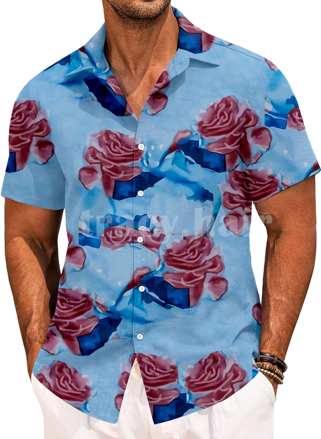 Mens Hawaiian Shirts Casual Button Down Floral Beach Aloha Summer Holiday Shirt