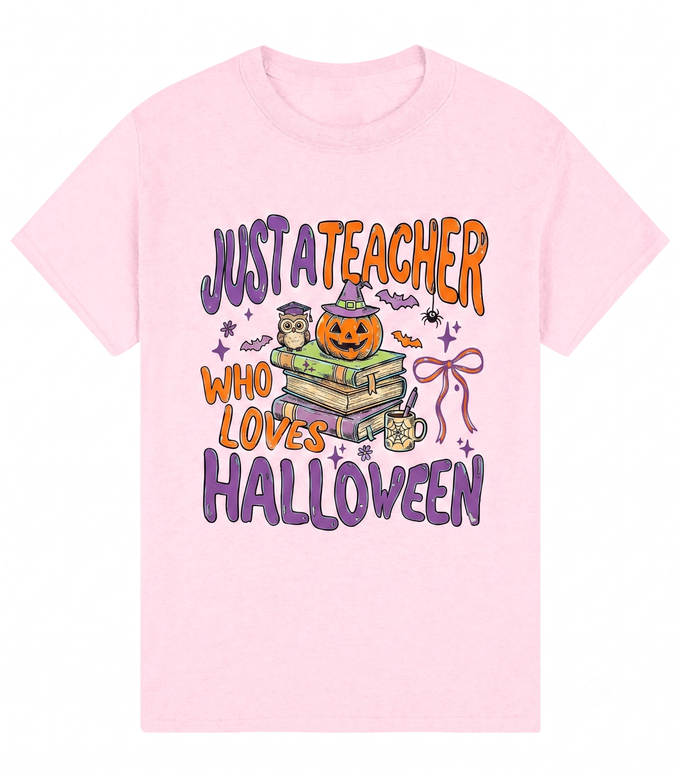 Funny Teacher Halloween T Shirt Just A Teacher Who Loves Spooky Graphic Top