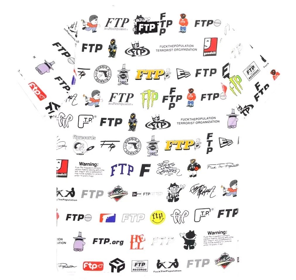 FTP Fuckthepopulation 13 Year Anniversary Archive Reversible Tee White Large ‘23
