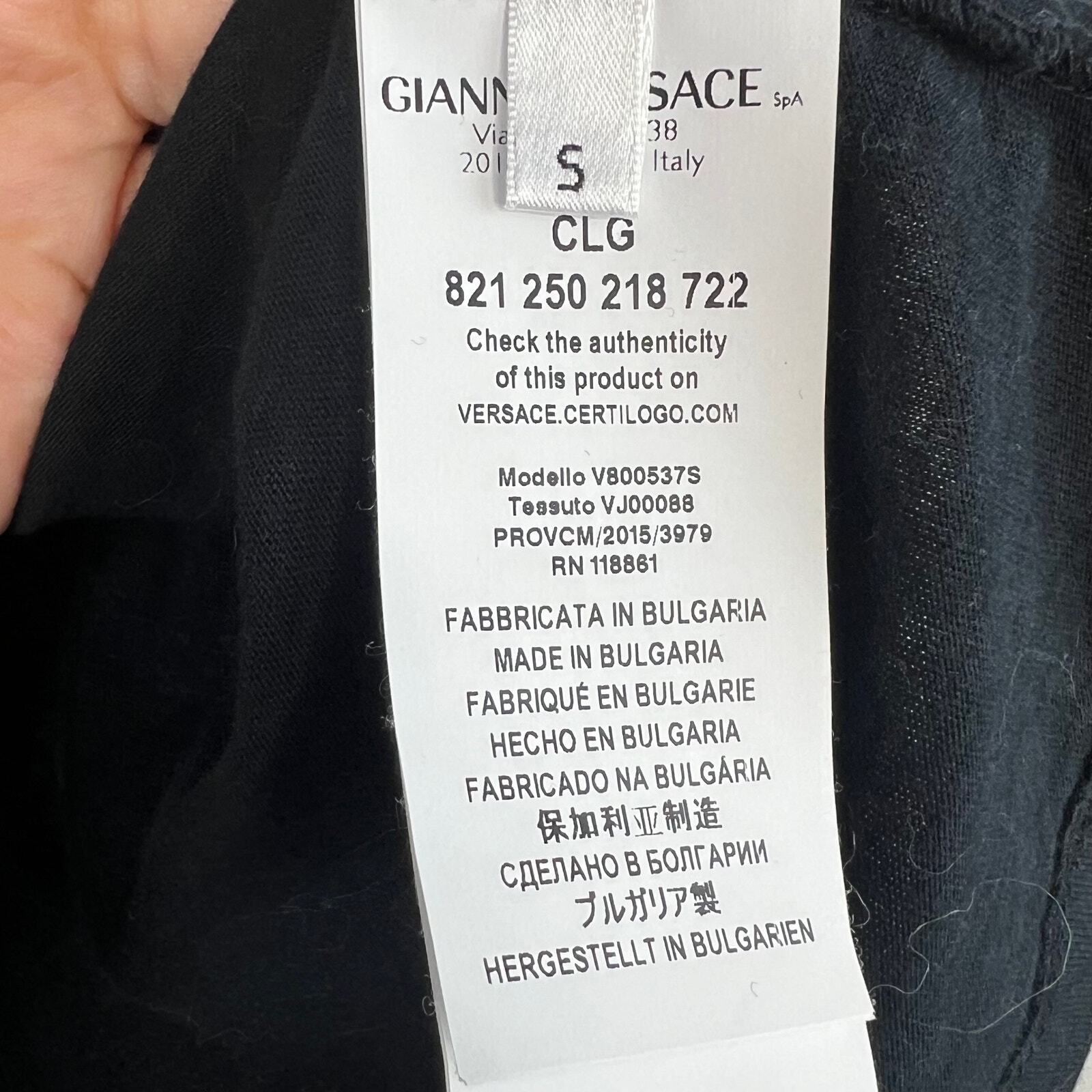 VERSACE Collection Men’s Girocollo Graphic Print Short Sleeve T-Shirt Size Small