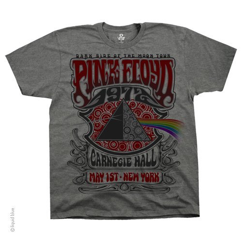 PINK FLOYD-CARNEGIE HALL NY 72-DK SIDE MOON TOUR-T-SHIRT S-M-L-XL-2X,3X-4X,5X-6X