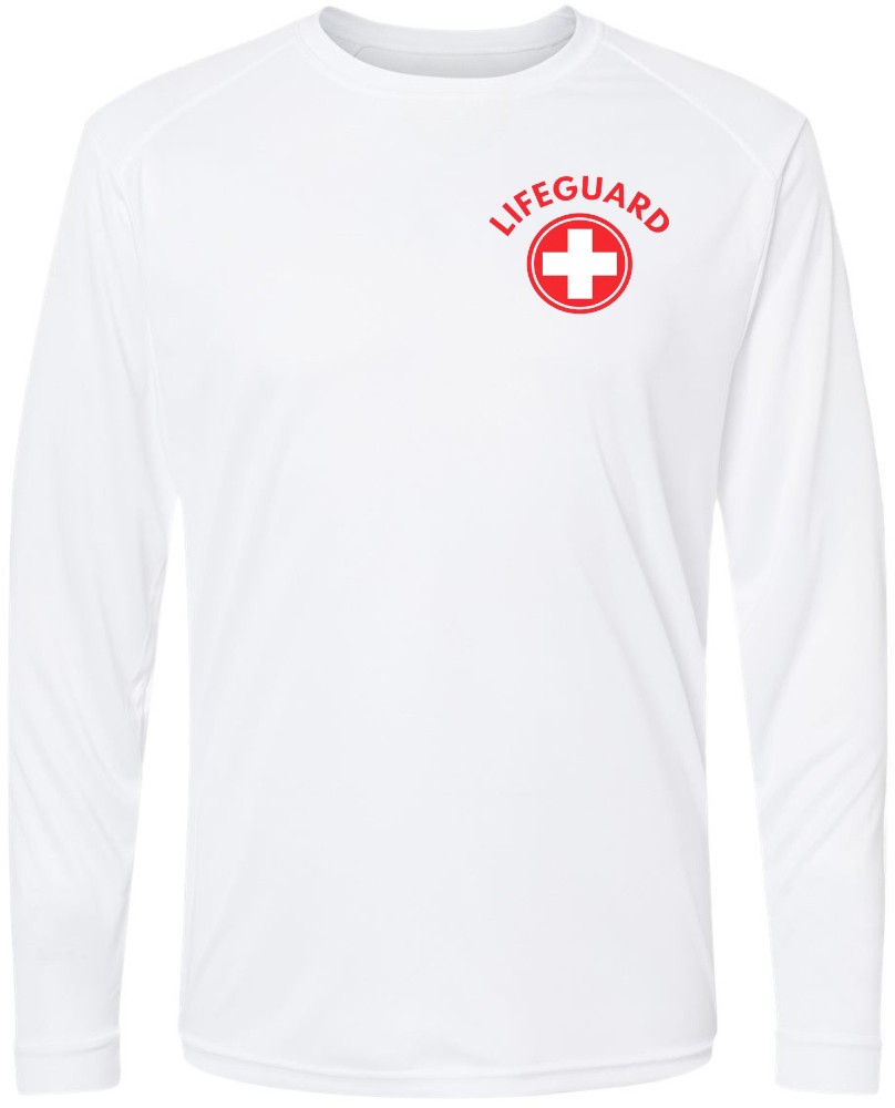 Lifeguard Moisture Wicking Long Sleeve T-Shirt 100% Polyester Performance Shirt