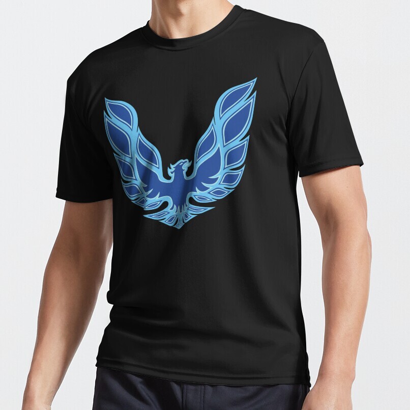 PONTIAC TRANS AM FIREBIRD BLUE BIRD ACTIVE T-SHIRT