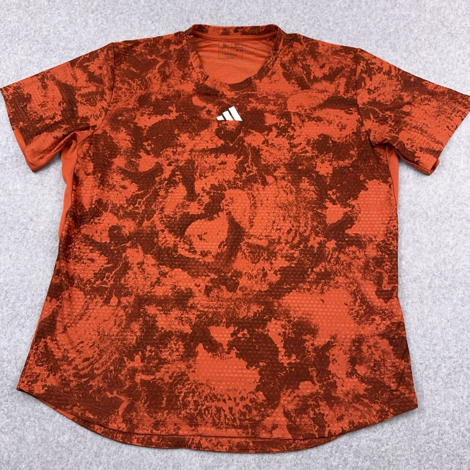 Adidas Tennis Paris Heat.RDY FreeLift Tee Men’s XL Slim Fit Orange Lightweight