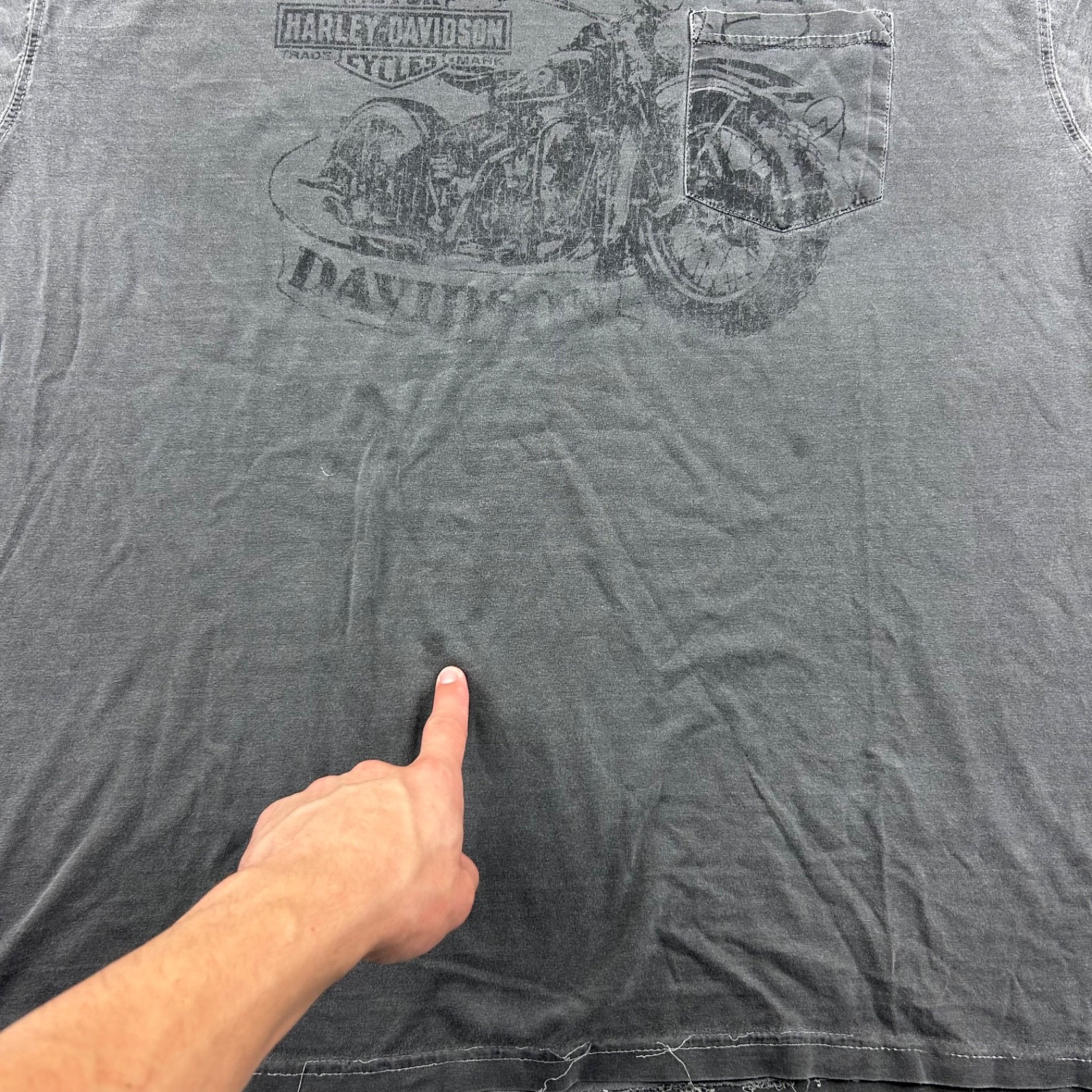 Vintage Harley Davidson Shirt Size XXL Gray Traverse City Michigan Motorcycle