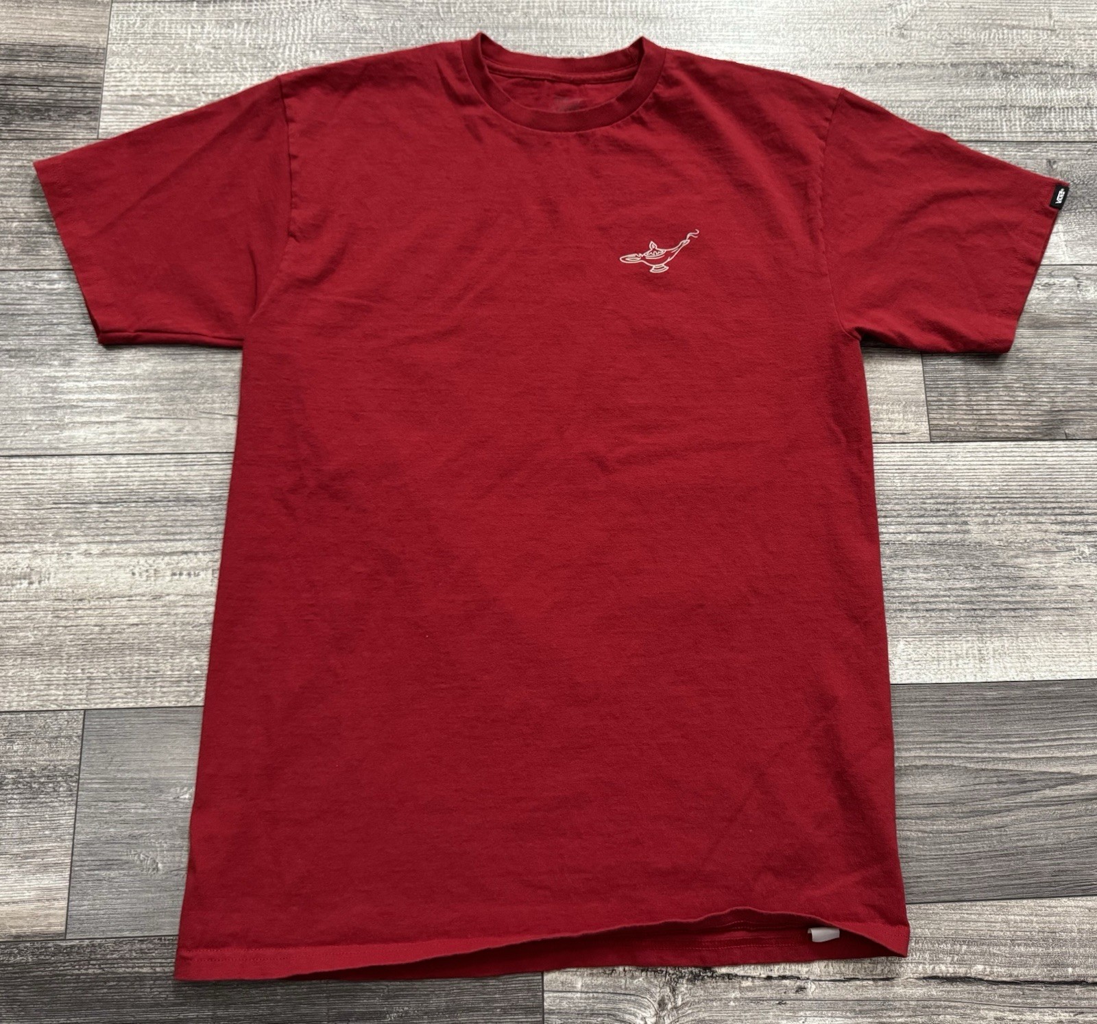 Disney x Vans Aladdin Jafar Lamp Shirt Mens Medium Red Short Sleeve Movie Tee