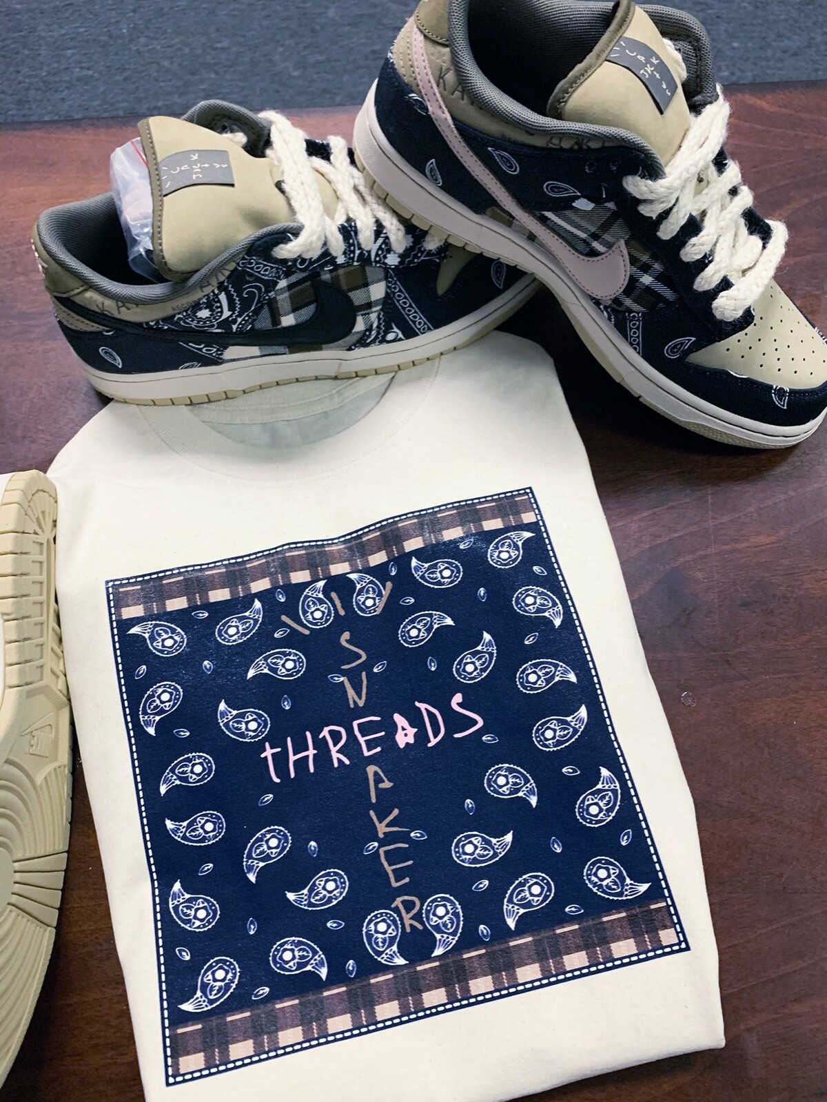 Shirt To Match Travis Scott SB Dunk Shoes – Scribble Paisley Shirt