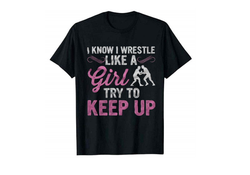 Girls Wrestling T-Shirt Unisex Black Tee Female Wrestler Sports Gift Shirt