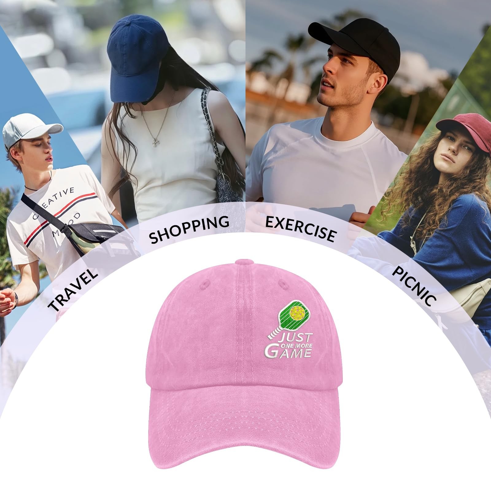 Pickleball Hat for Women, Unisex Adjustable Embroidered Baseball Cap or Truck…