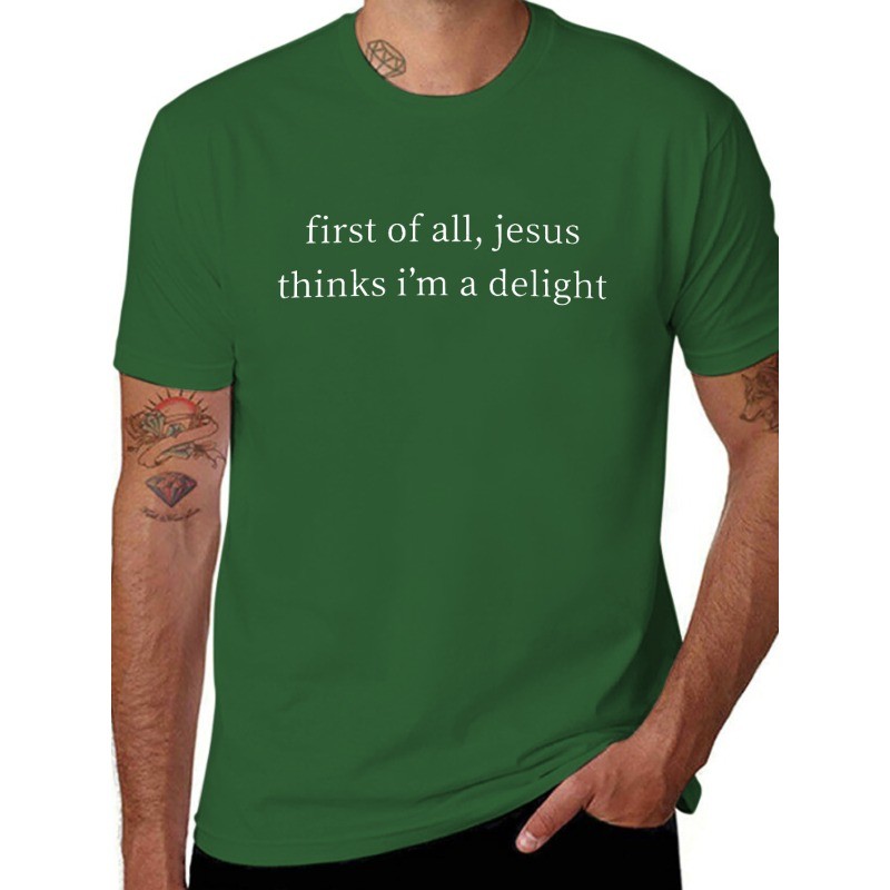 Vintage Retro First of All Jesus Thinks I’m A Delight Funny T-Shirt