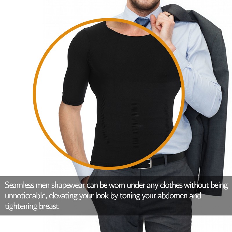 Men Shirts Gynecomastia Compresson Tank Top Slimming Body Shaper Vest Undershirt