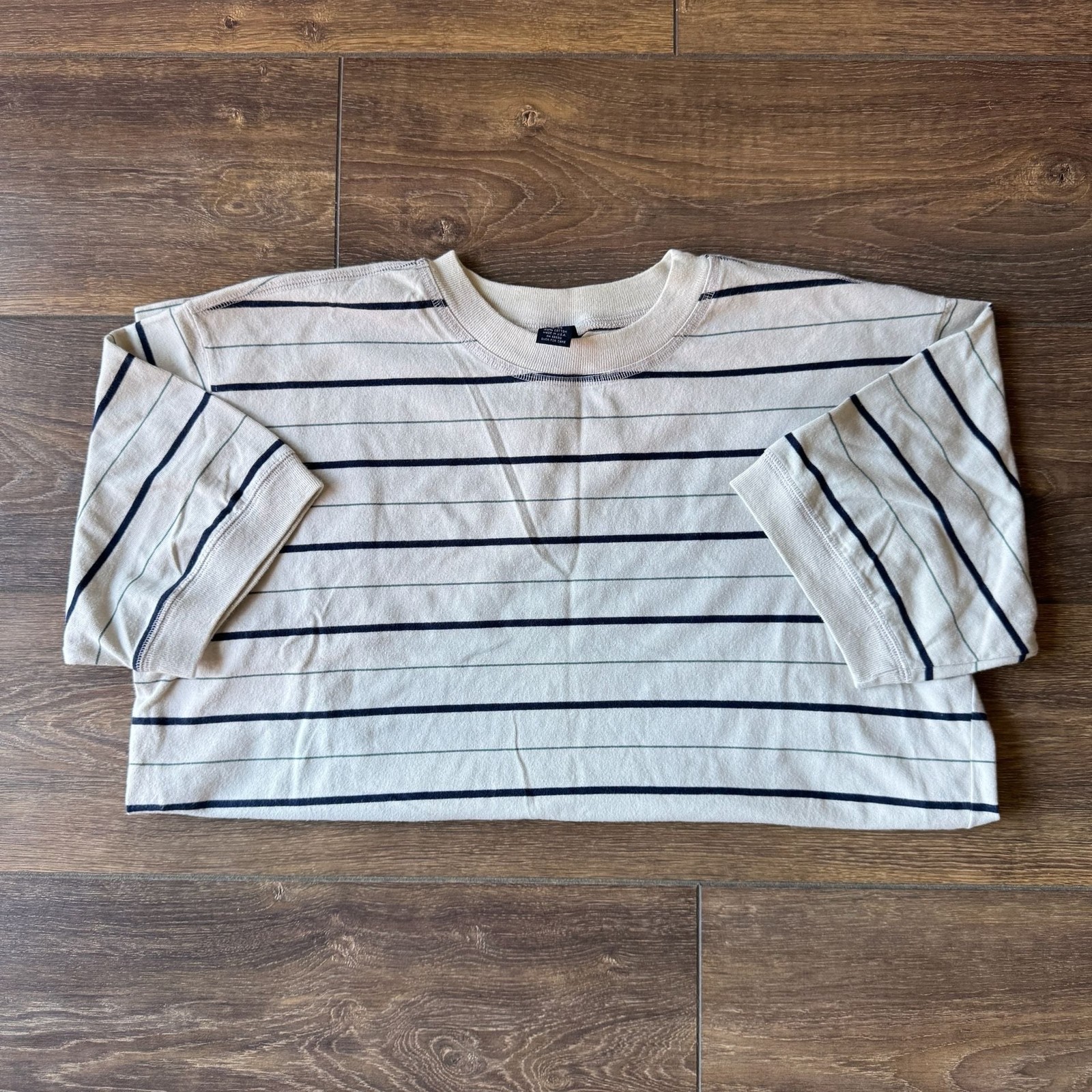 Vintage Lands’ End Striped T-Shirt Men’s Size L 42-44 Made in USA