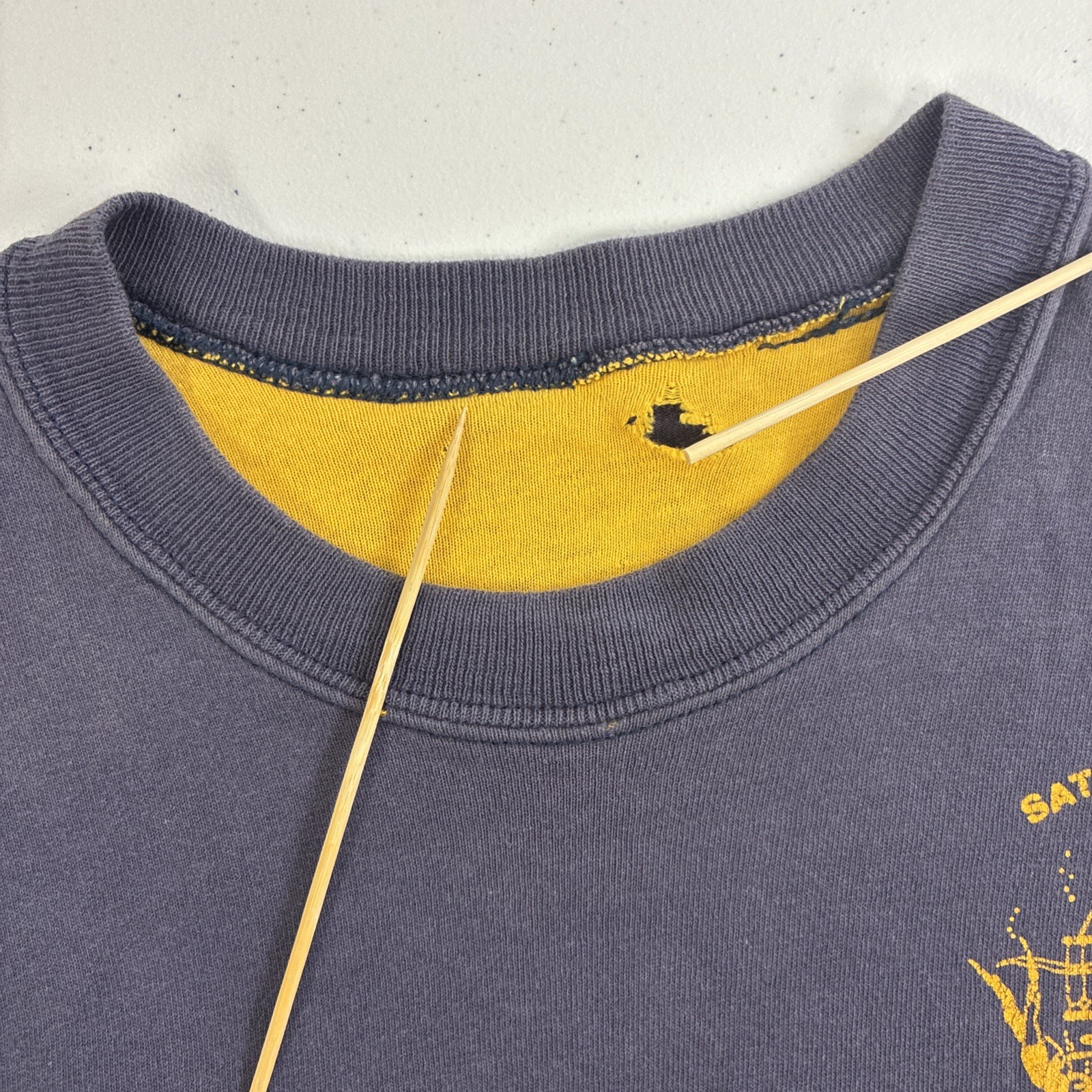 Vintage Saturation Diver NEDU Engineer Double Face Russell Athletic T-Shirt XL