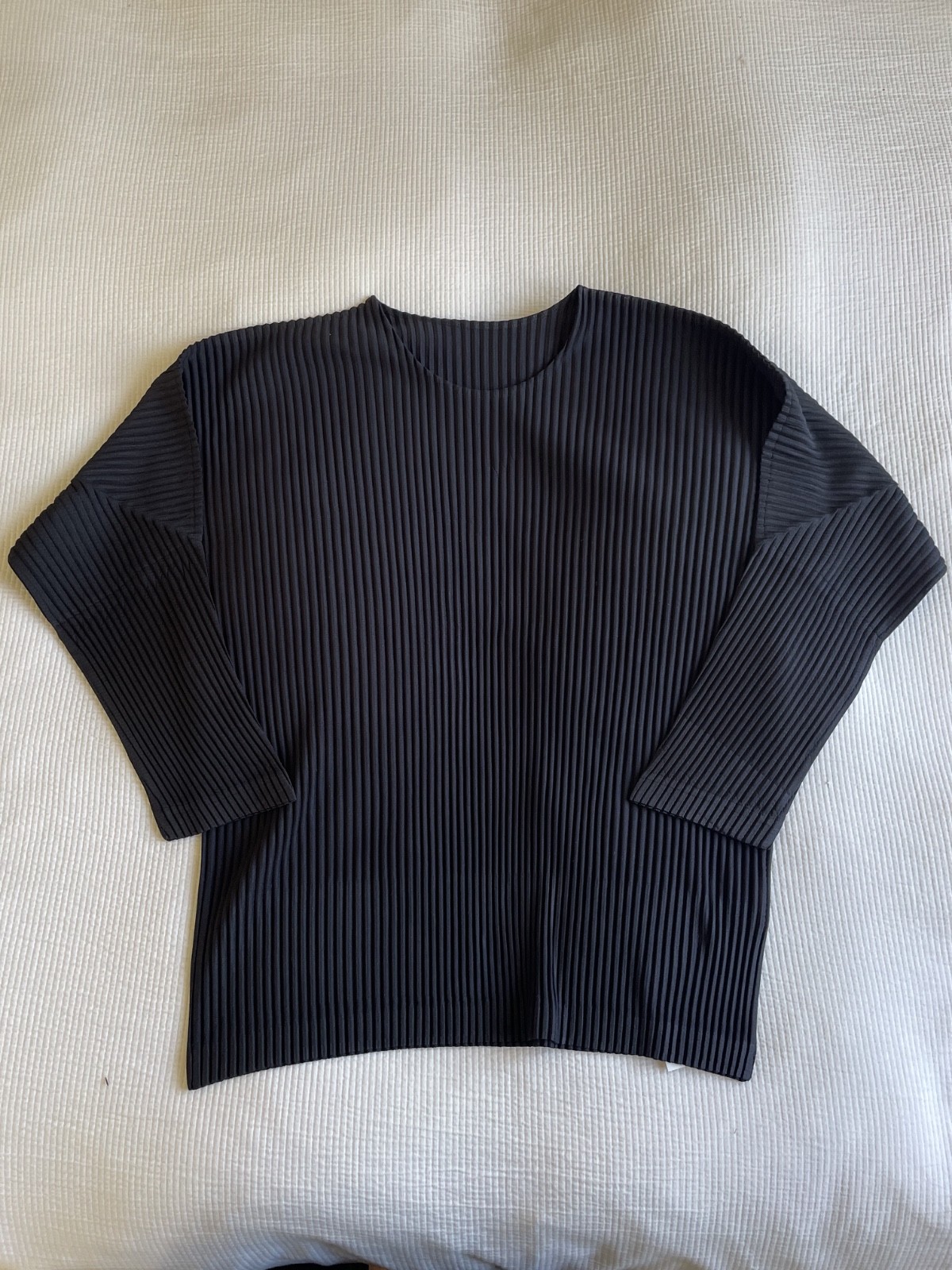 Issey Miyake Homme Plisse Black pleated Long sleeve Shirt