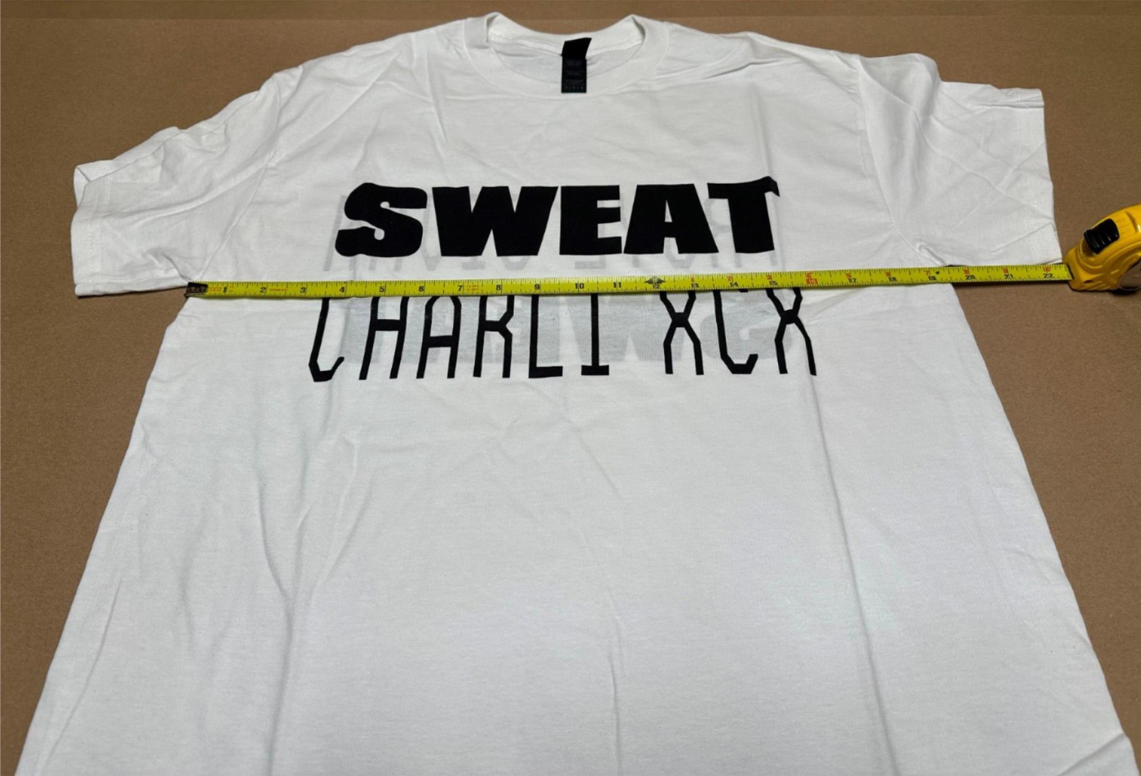 NEW Authentic Charli XCX & Troye Sivan “Sweat” Tour Reversible Tee Shirt White