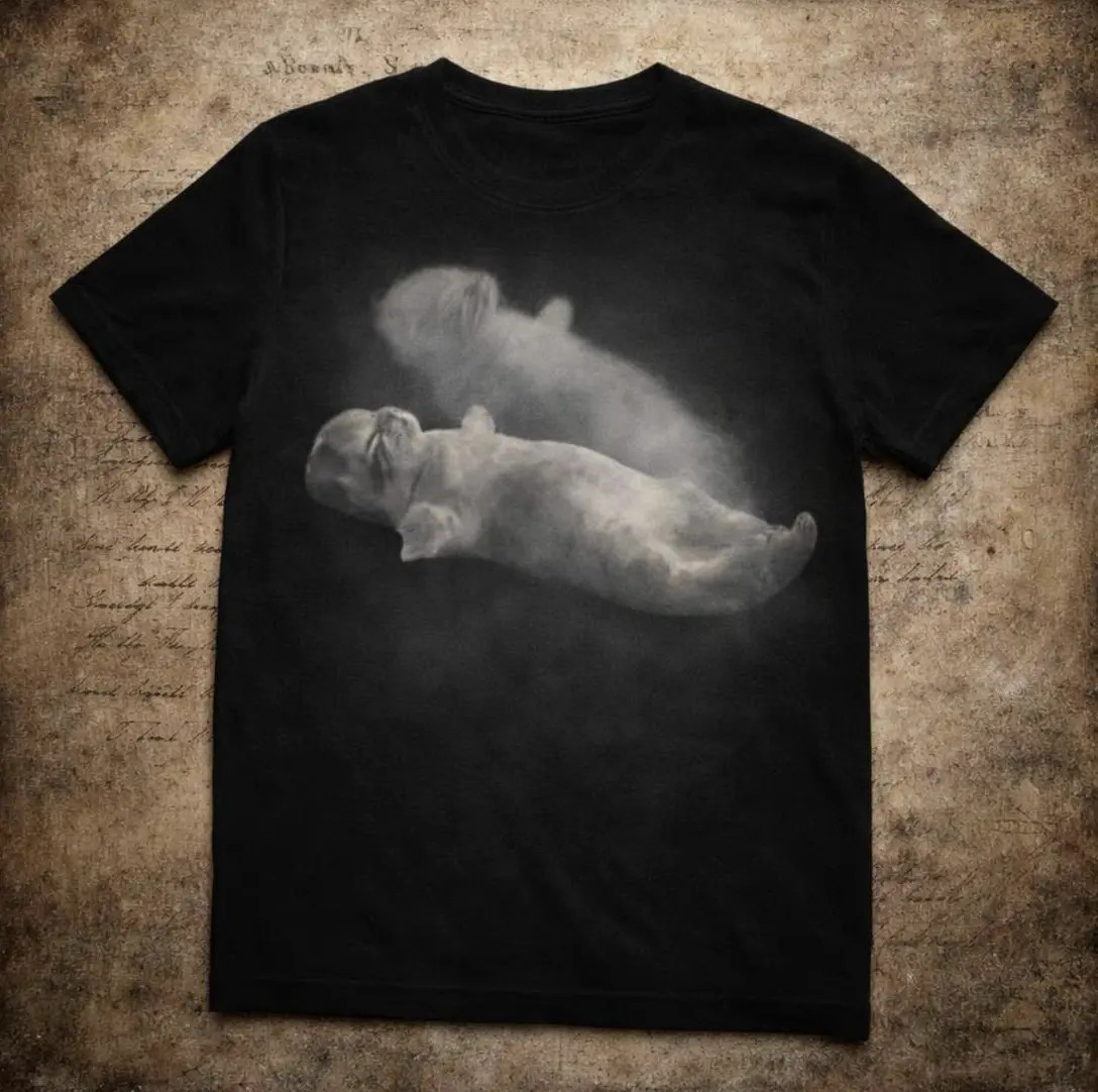 Ghost Cat Y2K Grunge Vintage Graphic Tee Unisex Cat Lover Streetwear Gift Top