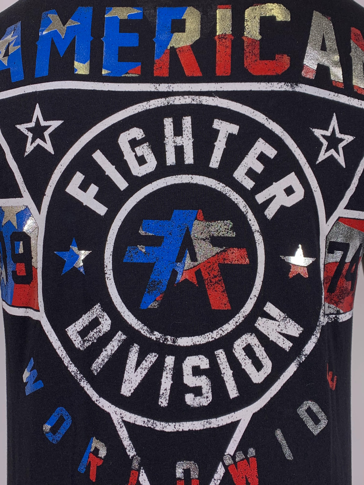 AMERICAN FIGHTER Men’s T-Shirt SILVER LAKE PATRIOT Athletic Biker MMA S-4XL