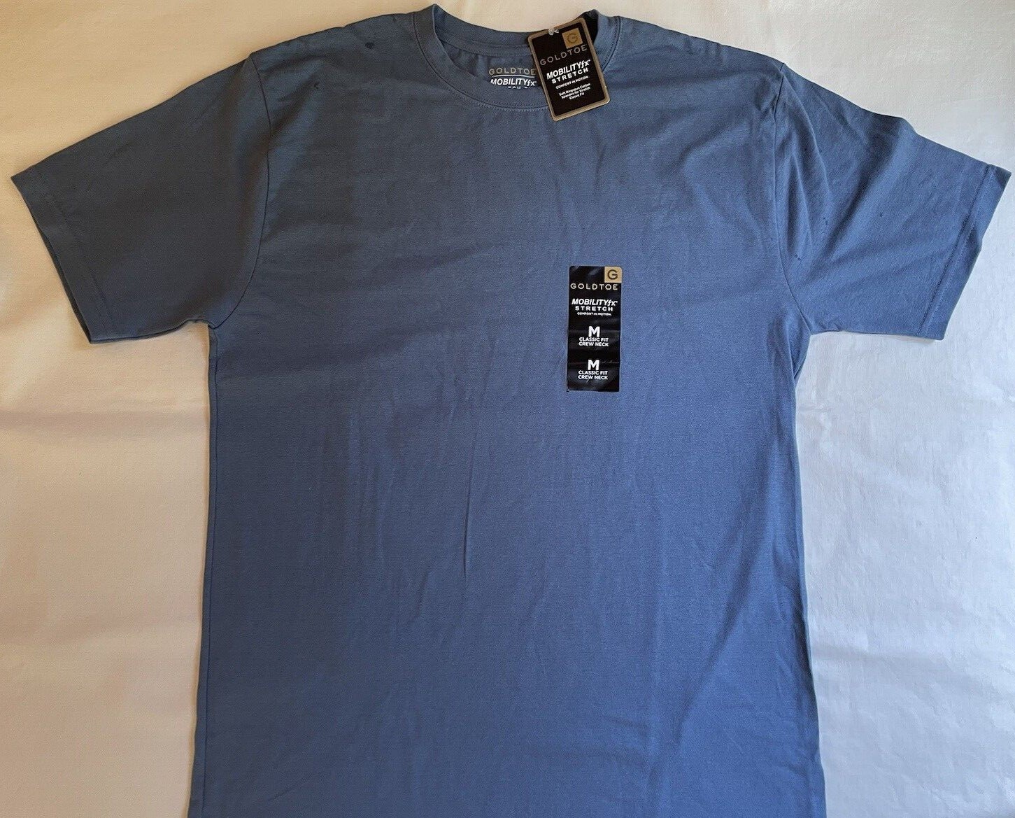 GoldToe Mens Mobility FX Stretch Short Sleeve Cotton T Shirt TEE Rare Size M NWT