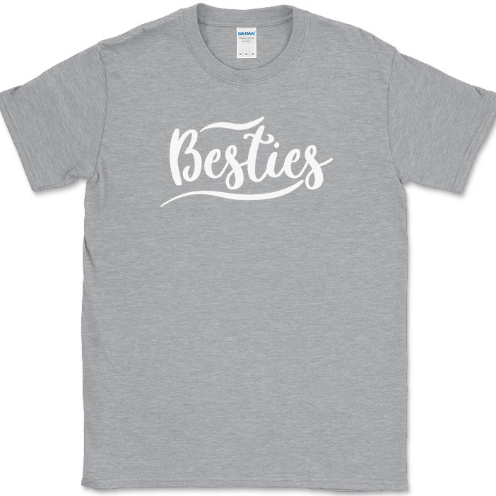 Besties T-Shirt Funny Humor Group Best Friends Forever Novelty Text Tee
