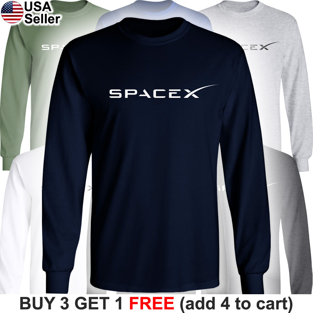 SpaceX Long T-Shirt Space X Exploration Aerospace NASA Elon Musk Men