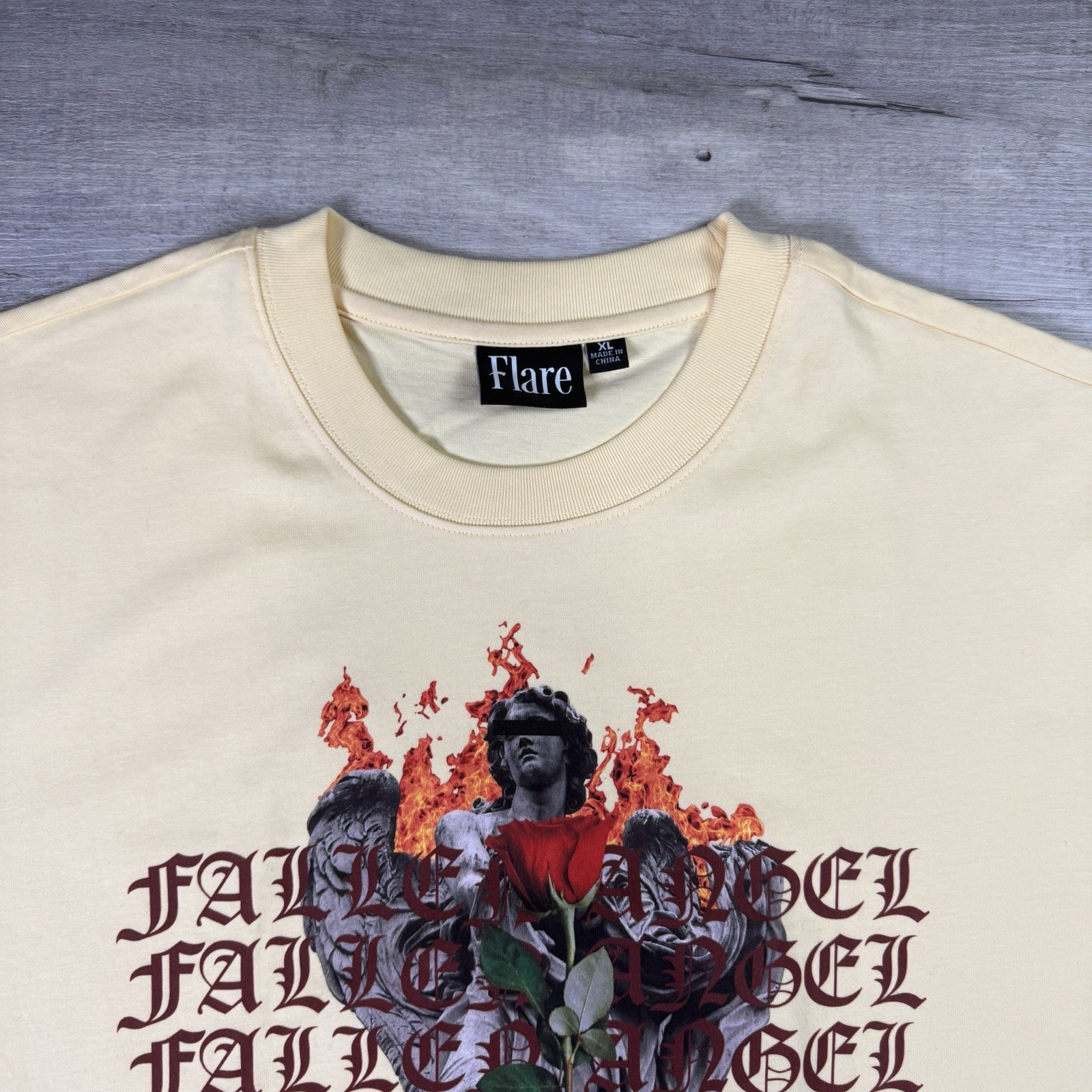 Flare Fallen Angel T Shirt XL | Streetwear Tee Yeezy Slide Pure Match ma maniere