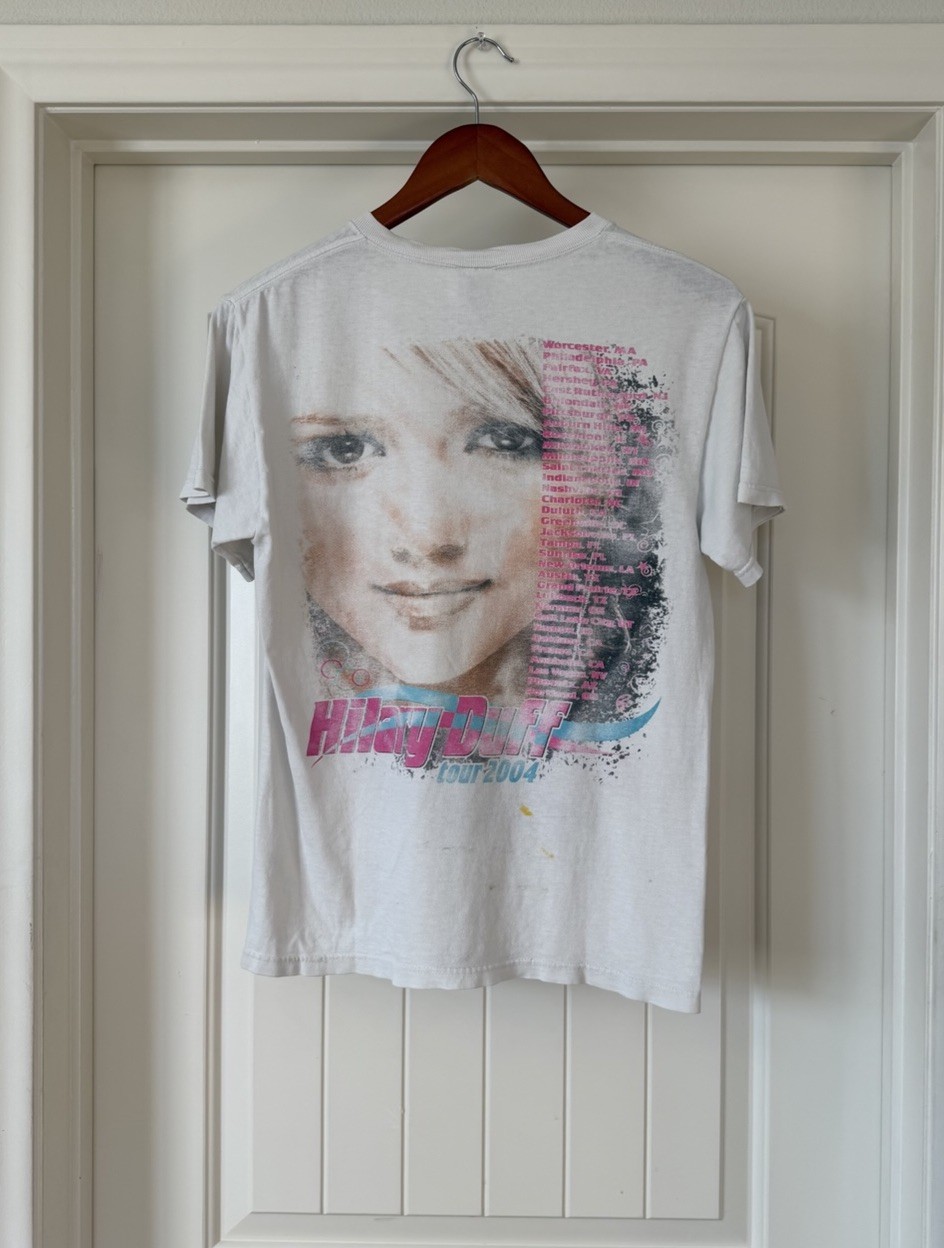 Vintage Y2K Original Hilary Duff 2004 Tour Rap T Shirt Sz S/M Lizzie McGuire