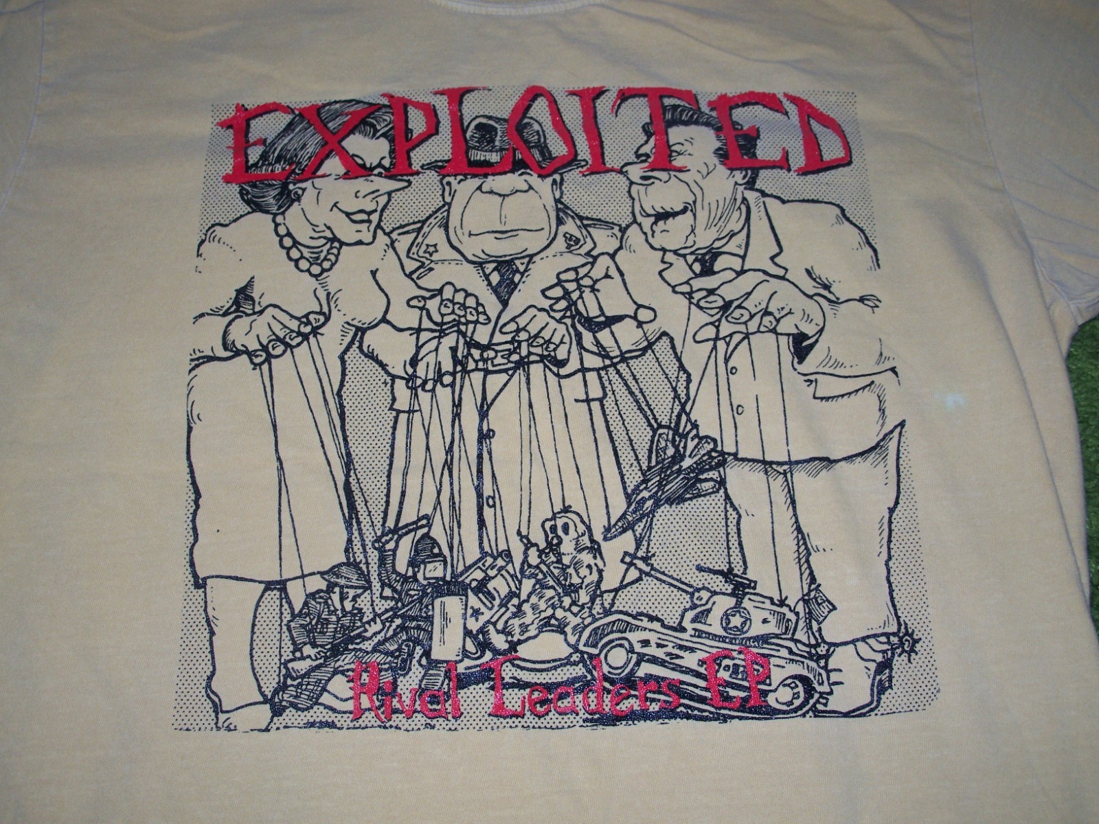 THE EXPLOITED Rival Leaders T-SHIRT L G.B.H. Discharge Poison Idea Subhumans KBD