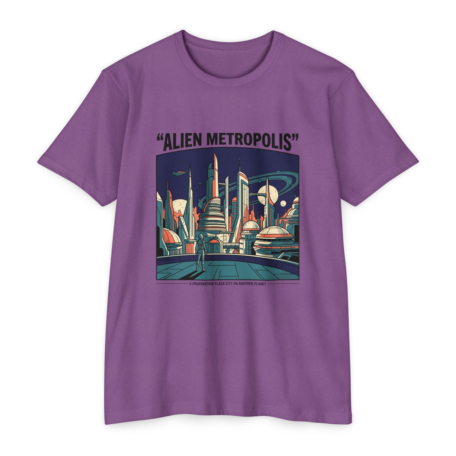 Alien Metropolis T-Shirt | Retro Futurism Cityscape Tee