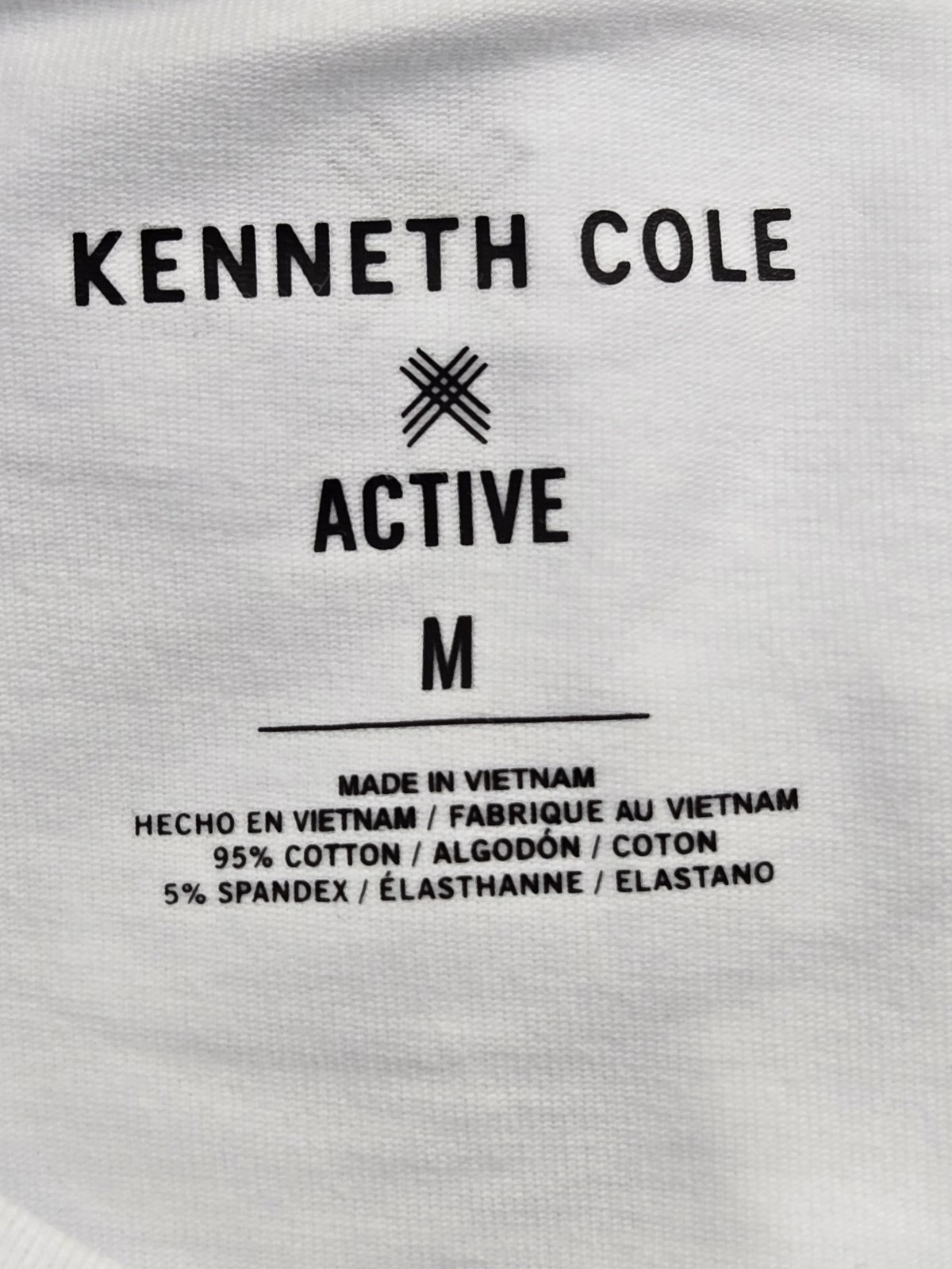 Kenneth Cole Men’s Active Tech Muscle Tee Stretch Soft Cotton UPF 50+ White