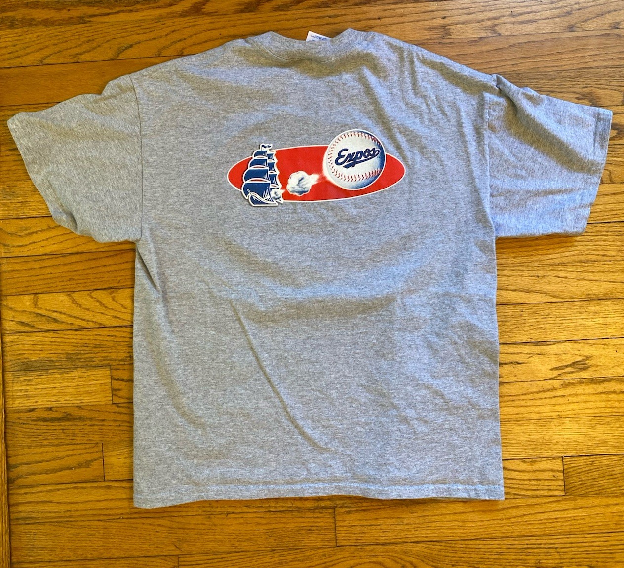 Vintage Montreal Expos x Molson Beer Large M & O Graphic Gray T-Shirt