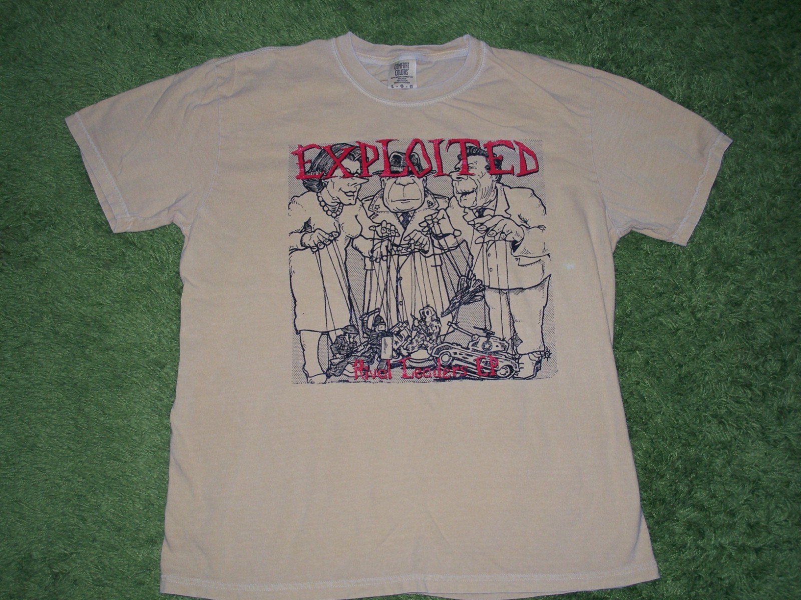 THE EXPLOITED Rival Leaders T-SHIRT L G.B.H. Discharge Poison Idea Subhumans KBD