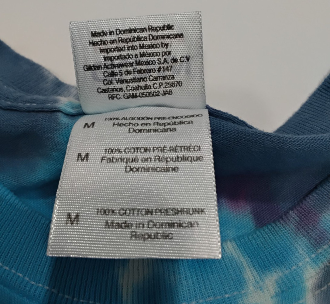 New Tie Dye Men’s T-Shirt Red Blue Adult Medium Multicolor Summer Spiral